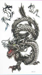 Giant Dragon Non Glitter Temporary Tattoos #HM330 New Arrival