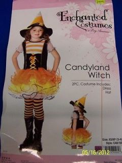   Candyland Witch Candy Korn Cute Dress Up Halloween Child Costume w/Hat