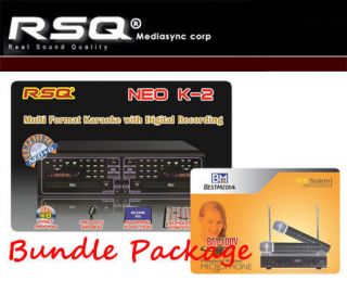 RSQ K 2 +G Neo+G Karaoke Player + Best Media BM 100V VHF Wireless 