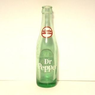 DR PEPPER OLD VINTAGE ACL SODA 6 1/2 OZ OUNCE 10 2 4 BOTTLE GREEN 
