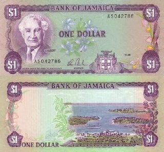 JAMAICA 1 DOLLAR 01/01/90 sign. 10 UNC Pick 68Ad