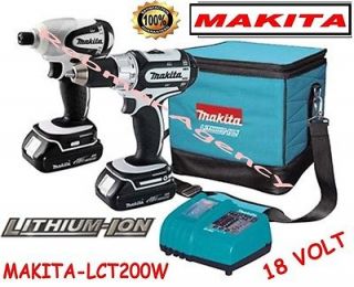 Makita   18 Volt Lithium Ion Drill & Impact Combo Kit   LCT200W R *
