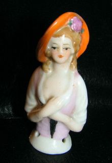   Vintage German Thuringia Porcelain Art Deco*Half Tea Doll*Bust*Figure