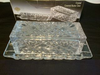 NEW* SHANNON GODINGER FINE CUT CRYSTAL COVERED BUTTER DISH