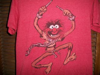 Jim Hensons Muppets Animal Drummer Drumstick Shirt Sz Medium M