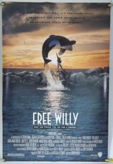 FREE WILLY DS ROLLED ORIG 1SH MOVIE POSTER KILLER WHALE (1993)
