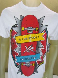 NWT Young and Reckless Rob Dyrdek Skate Graphic T Shirt White Size 