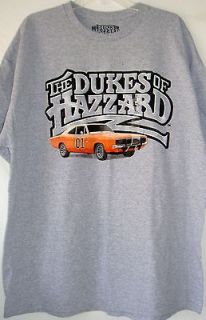NWT THE DUKES OF HAZZARD Mens Gray T Shirt Vintage Retro TV Series 
