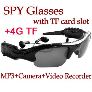 Video Sunglasses DVR  player Spy DV Recorder Camera Camcorder+4GB 