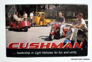 Cushman 1959 Scooters & Truckster Brochure