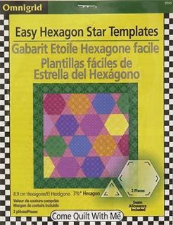 Omnigrid Come Quilt With Me Easy Hexagon Star Templates