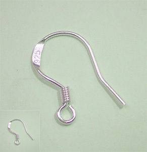 100 x Wholesale Lot Sterling Silver Earring Hooks Ear Wires Findings 