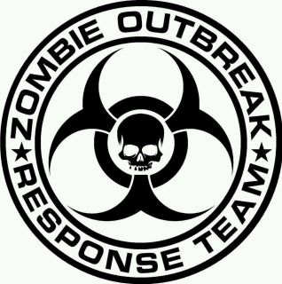 Zombie emergency response team   walking dead apocolypse Decal 