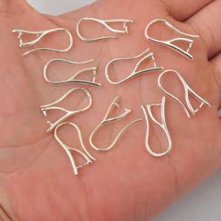   Jewelry Design Findings Silver Slippy Pinch Bail Earring Hook Ear Wire