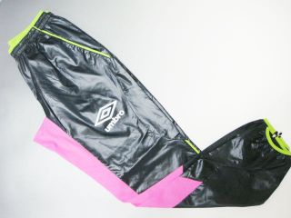 Umbro Cal Surf Shiny Wet Look Nylon Futsal Soccer Pants Bottoms Black 