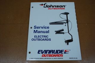 Johnson Evinrude Outboard 1995 Service Manual Electric Trolling Motors 