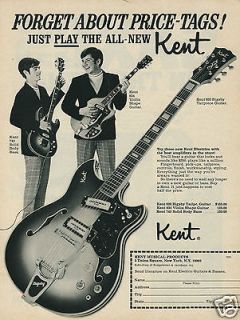 1967 KENT 820 Bigsby Tailpiece 834 Violin Shape 743 Solid Body Bass 