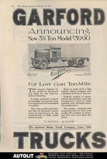 1919 Garford 3 1/2 Ton Truck Ad Weston Ammeter