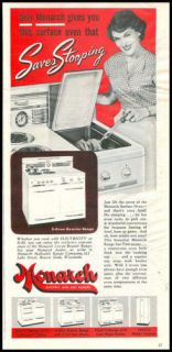 1951 vintage ad for Monarch Kitchen Stoves  1143