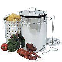 Barbour IntL 1118 Stainless Steel 32 Quart Turkey Fryer with Lid