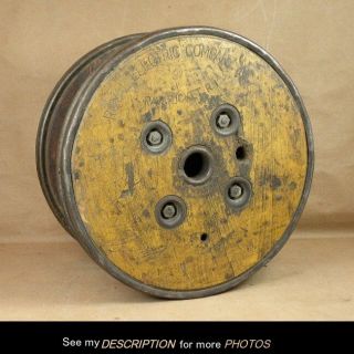 Old Royal Electric Company Pawtucket RI Cable Reel SPOOL HOLDER
