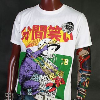 ma0255w Minute Mirth King Kong Tiger Mask Hero Comic Vintage T Shirt M