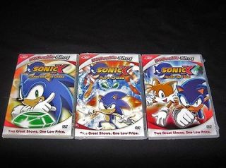 Brand New Sonic X DVDs   Chaos Emerald Chaos, Pure Chaos, Heads Up 