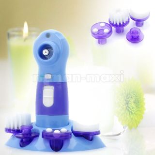 Electric Facial Scrub Brush Rotary Skin Face Care Massager Cleaner 
