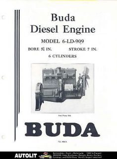 1937 Buda 6LD909 Truck Engine Brochure