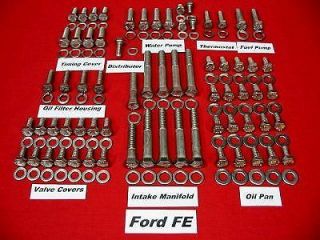 229pc Ford FE 352 428 Stainless Steel Engine Bolt Kit