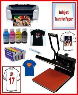 New 15x15 Heat Press,Epson Printer,Refill​able Ink cartridge,Tshi 