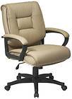 TAN Faux Leather Executive Desk Office Computer Chair