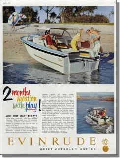 1959 Evinrude outboard motor ~ Glasspar Seafair Boat ~ Family fun 