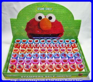   ) Sesame Street Elmo Self Ink Stamps Party Favors Loot Craft Supplies