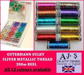   Sulky Sliver Metallic Thread 200m Spool Embroidery Sewing Thread