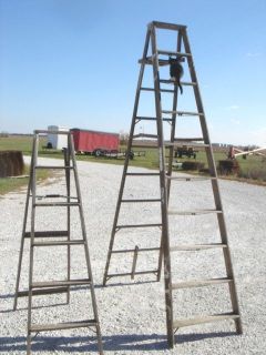   Wooden 8 Step Ladders for Decorating   Wood Surface or Painted Ladders