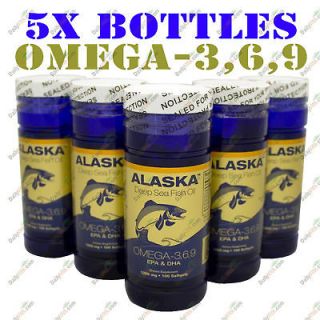 X100 Alaska Deep Sea Fish Oil Omega 3,6,9, EPA/DHA Flaxseed Oil 