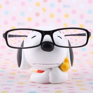DISNEY SNOOPY EYE GLASSES SUNGLASSES STAND STATUE WHITE COLOR