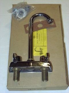 Deck Faucet, 10 Gooseneck, Chrome Plated Brass, RV Camper trailer 