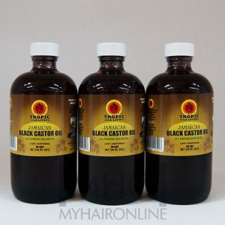 Tropic Isle Living Jamaican Black Castor Oil 8 oz   3 Pack