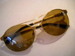 Edition Limitee Santos Dumont Cartier Paris sunglasses Gold Silver 