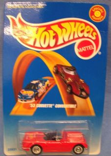 Hot Wheels Tomarts Price Guide 53 Corvette Convertible Red 1/64 scale