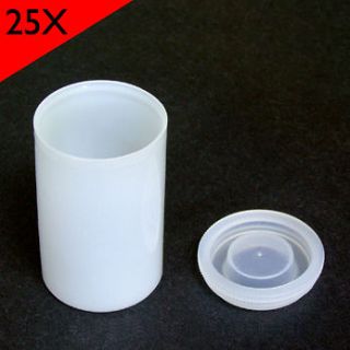 25x WHITE FILM CANISTERS CONTAINERS with LIDS  Wholesale Price 