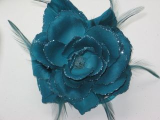   Soft Petals Rose Flower Corsage/Hair Elastic Fascinator & Brooch Pin