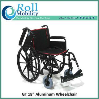 Roll Mobility GT 18 Seat Aluminum Wheelchair Quick Release Wheels 