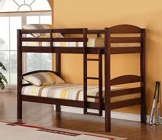 New Kids Twin Solid Wood Bunk Bed with Five Finishes