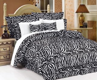 5Pcs Twin XL Extra Long Zebra Bedding Comforter Set