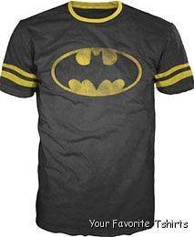 Licensed DC Comics Batman Distressed Logo Soccer Adult Shirt S XXL