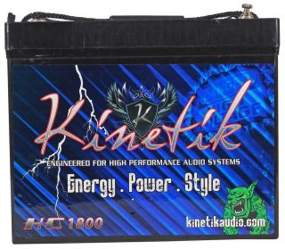 Kinetik HC1800B Black 12 Volt High Current Power Cell/Car Audio 