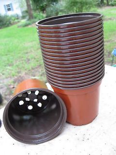 round terra cotta plastic nursery pots, lot, new (qty 50)